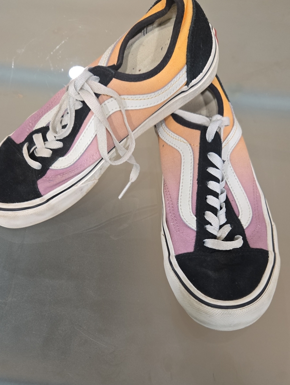 Vans Women's Gradient Pastel Lace-Up Skate Sneakers - Black & White